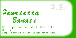 henrietta banati business card